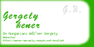gergely wener business card